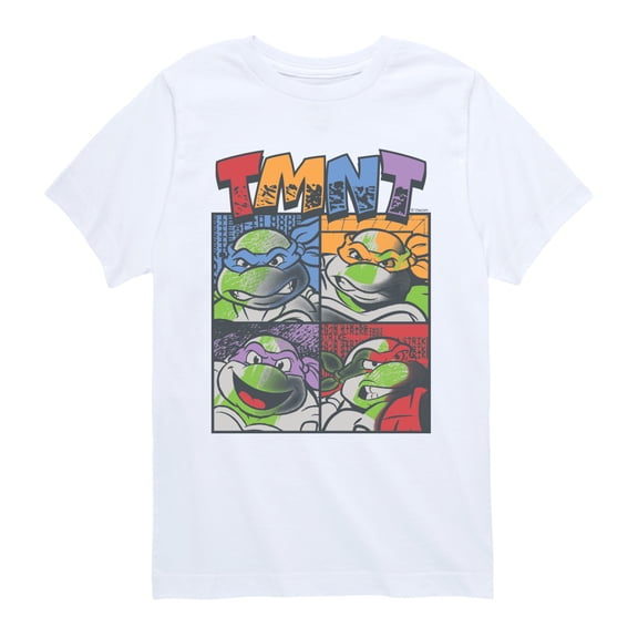 Teenage Mutant Ninja Turtles - Grunge Grid - Youth Boys Short Sleeve Graphic T-Shirt