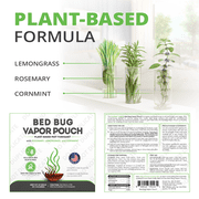 Bed Bug Vapor Pouch | Natural Bedbug Killer for Treating Luggage, Mattress, Beds, Couches, and More | Home Pest Fumigant and Fogger for Indoor Treatment of Bed Bugs | Kills Bed Bugs and Eggs