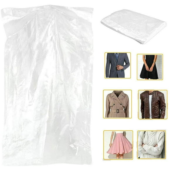 clear plastic garment bags