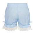 thumbnail image 2 of Alvivi Girls' Ruffle Lace Bloomer Shorts Safety Underskirt Undershorts Elastic Waist Pumpkin Pants Blue 11-12, 2 of 7