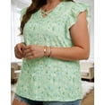 thumbnail image 4 of Oryer Plus Size Tank Tops for Women, V Neck Trendy Tunic Summer Shirts for Women Sleeveless Casual Womens Blouse 1X-5X, 4 of 6