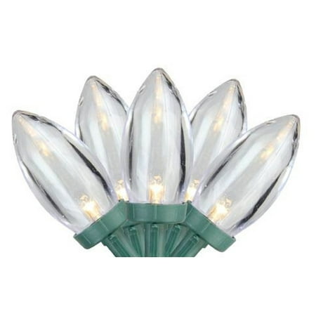 Northlight 25 Warm White LED C9 Christmas Lights on Green Wire