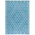 thumbnail image 2 of SAFAVIEH Courtyard Vermont Geometric Indoor/Outdoor Area Rug, Navy/Aqua, 10' x 14', 2 of 15