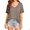 Light brown, variant on Summer Rolled Short Sleeve Women V-neck Solid Color Casual Loose T-shirt Tops