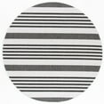 thumbnail image 4 of SAFAVIEH Beach House Henry Striped Indoor/Outdoor Area Rug, Light Grey/Charcoal, 4' x 4' Square, 4 of 10