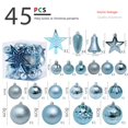thumbnail image 2 of cajas de regalo de Navidad mixtas con diseño de estrella superior de bola de Navidad, colgante de árbol de Navidad, decoración de borde de techoAzul45PCS, 2 of 3