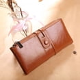 thumbnail image 5 of Cartera grande de piel vintage para mujer con protección RFID, muchos compartimentos, 13 compartimentos para tarjetas y bolsillo para el móvil, marrón, 5 of 5