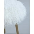 thumbnail image 6 of Trent Home Faux Fur Accent Chair in White with Gold Legs, 6 of 7
