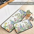 thumbnail image 4 of GZHJMY Herbs and Wild Flower Anti Fatigue Mats for Kitchen Floor,Set of 2 Non Skid Washable Waterproof Anti Kitchen Floor Mats for Kitchen Office Laundry Room Bathroom (19"x27"+19"x47"), 4 of 7