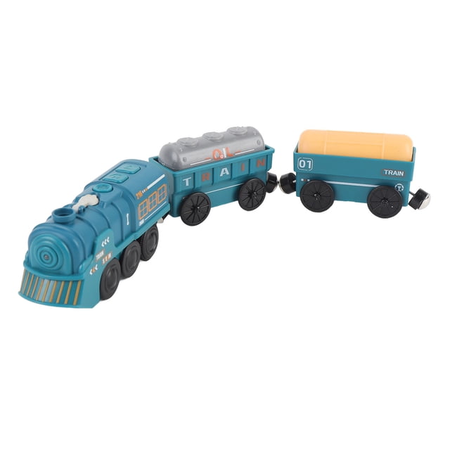 Electric Steam Locomotive Set Toy Toddler Set Toy Powerful Engine Action Locomotive Set Wooden Tracks