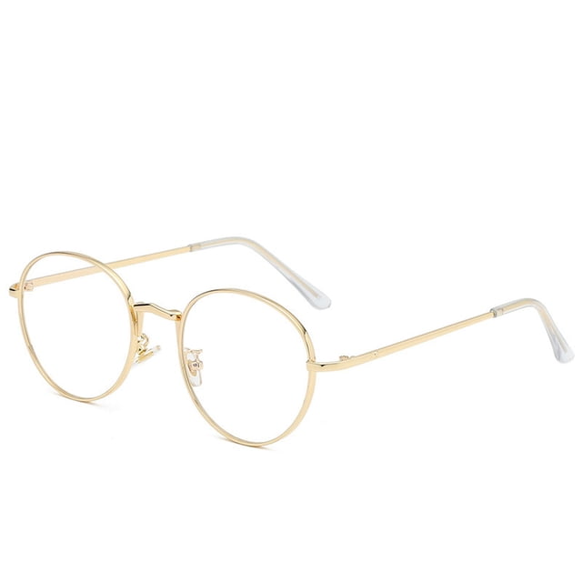 Lunettes Rétro Rondes Anti-Lumière Bleue pour Femmes Lunettes d'Ordinateur Grande Monture