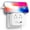 Off-white, variant on 7 in 1 Mini Power Strip with 180° Rotating Plug, 3 AC Outlets, 3 USB & 1 Type-C Port, Surge Protection 1700 Joules, Compact Wall Charger Extender for Travel, Home, Office,white