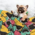 thumbnail image 3 of Naloa Angry Shark Pattern Dog Blanket, 3 Sizes Cat Blanket for Indoor Cats Large Medium Small Dog Gifts-Large, 3 of 8