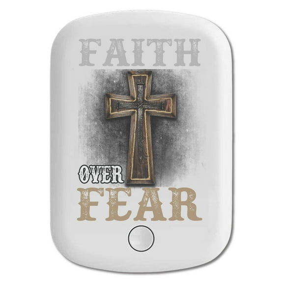 DistinctInk Magnetic Battery Pack, 5000 mAh Wireless Portable Charger with USB-C Cable, Compatible with MagSafe iPhone 14 / 13 / 12 Series - Faith Over Fear