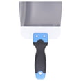 thumbnail image 1 of Cuchillo de masilla de acero inoxidable pulido con espejo para mantenimiento de coche, cuchillo de cinta raspadora con mango antideslizante de goma suave, 6 pulgadas, 150mm, 1 of 5