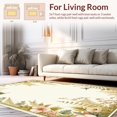thumbnail image 2 of Ultra Soft Area Rug, Classic Garden Bloom with Interwoven Wildflowers and Ferns, Non Slip, Stain Resistant, Washable Area Rugs for Living Room, Bedroom(Ivory, 3X5), 2 of 8