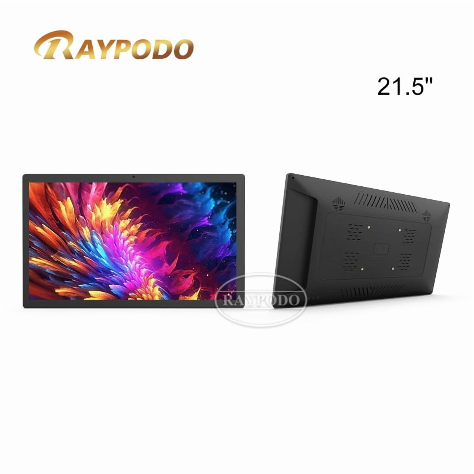 ​​Raypodo 21.5 Inch FHD Android 11.0 Digital Signage Tablet, Quad-Core RK3566, 4GB RAM 32GB ROM, Capacitive Touch Screen, Wall Mount, Wi-Fi, Black​​
