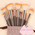 thumbnail image 2 of Makeup Brushes Set 13pcs Makeup Brush Travel Eyeshadow Eyebrow Eyeliner Blending Lip Soft Fluffy Make up Cosmetic Beauty Tools 13pcs Black-bag, 2 of 6