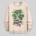 thumbnail image 5 of QUNYINEY Long Sleeve Men's Sweatshirts Casual Yellow Crew Neck St Patricks Day Tops Loose Drop Shoulder Pullover Sweatshirts, 5 of 8