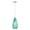 Surf Green, variant on Aspen Creative 61048-2, One-Light Hanging Mini Pendant Ceiling Light, 5 3/4" Wide, Transitional Design in Chrome Finish, with Surf Green Glass Shade