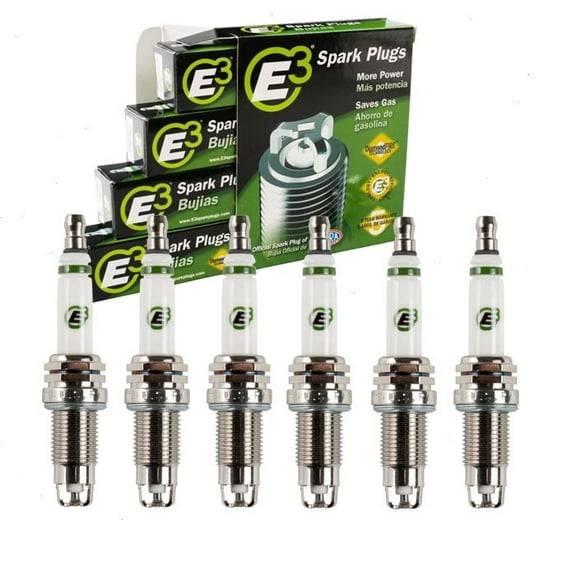 6 pc E3 Spark Plugs compatible with Jeep Grand Cherokee 4.0L L6 1993-2004