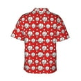 Balery Cute Baseball Print Men's Hawaiian Shirts Short Sleeve Beach