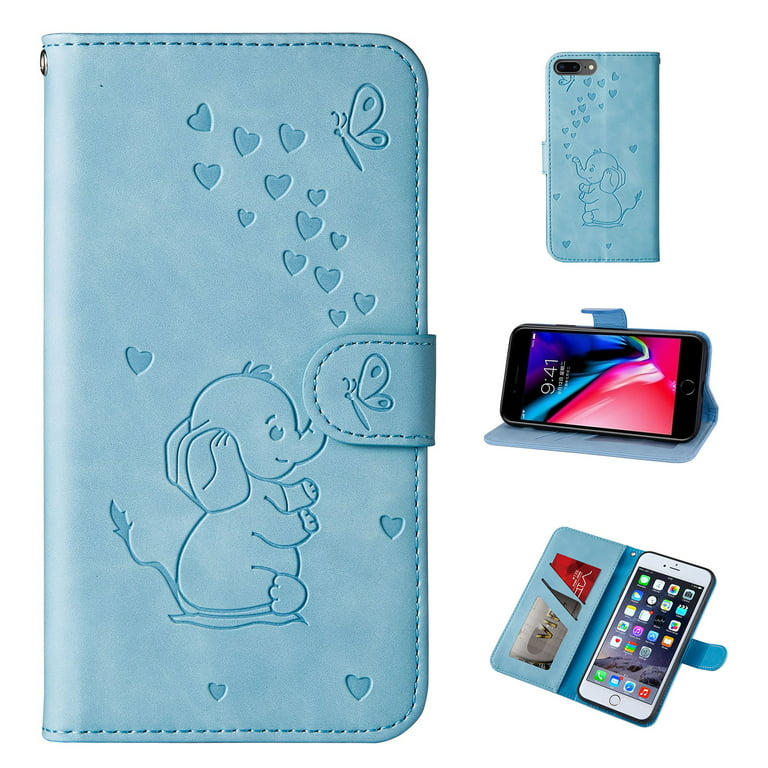 iPhone 8 Plus Wallet iPhone 7 Case, Dteck Elephant Pattern PU Leather Flip Stand Case Cover With Built-in Card Slots For Apple iPhone 8 Plus/ 7 Walmart.com
