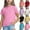 Pink, variant on Girls Running Shirt Kids Summer Tops Crewneck Cute Short Sleeve Tees Size 1T-10, Pink