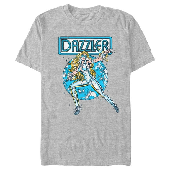 Men's Marvel Dazzler Retro Blue Light Beams Graphic T-Shirt