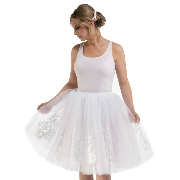 Bridal Shower Bride To Be Bachelorette Gift Nadia Short Wedding Dress Tulle Tutu Skirt White O/S