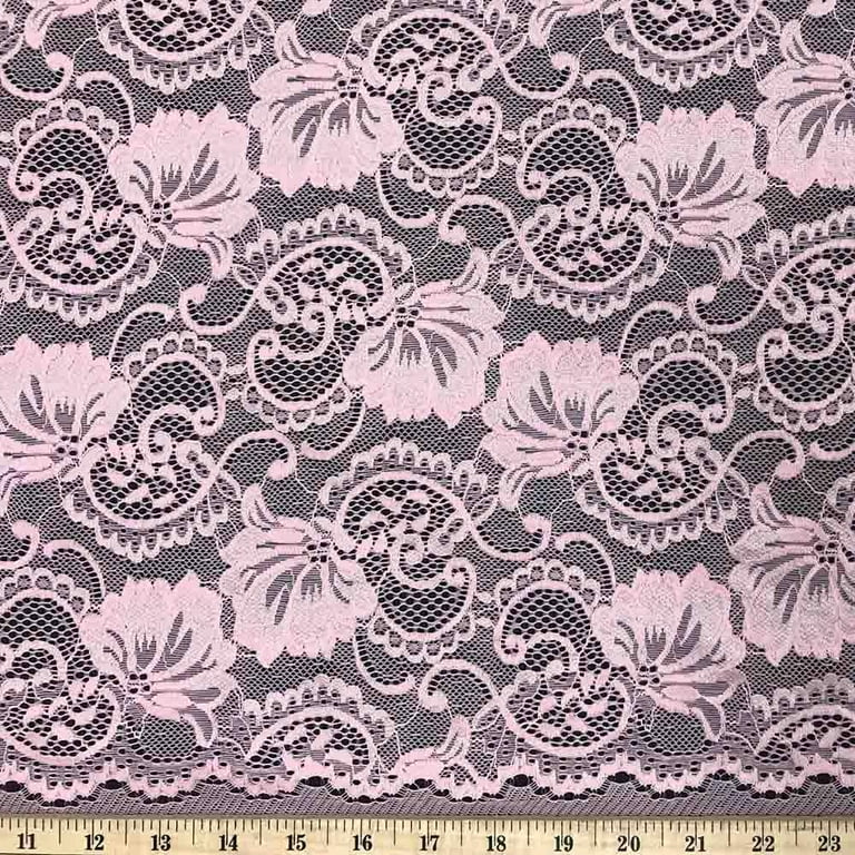 Victorian Stretch Lace - Fabric by the yard - Charcoal