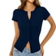 thumbnail image 3 of TaTaai Short Sleeve Button Up Cardigan, Women's Casual Lightweight Cropped Shirt, Fashion Trendy Design, Perfect for Summer Street Daily Use Gift, 3 of 8