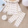 thumbnail image 6 of Baby Boys Pajama Set Valentine Pajamas Long Sleeve Heart Print Button Down Sleep Top Size 6-12 Months Girls Pajamas, 6 of 9