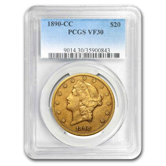 1890-CC $20 Liberty Gold Double Eagle VF-30 PCGS