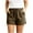 Brown, variant on Womens Casual Shorts Elastic High Waisted Solid Color Loose Summer Drawstring Shorts with Pockets