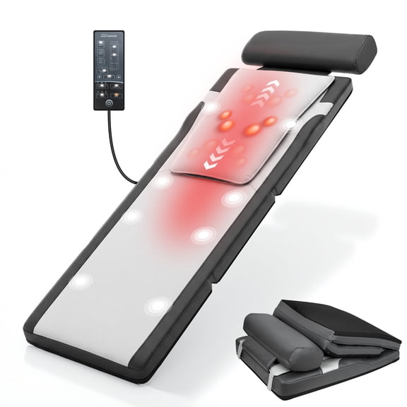 Snailax Full Body Massage Mat with Heat,Deep Kneading Shiatsu & Vibration, Gift