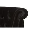 thumbnail image 6 of Baxton Studio Flax Victorian Style Contemporary Black Velvet Fabric Upholstered 2-seater Loveseat, 6 of 7