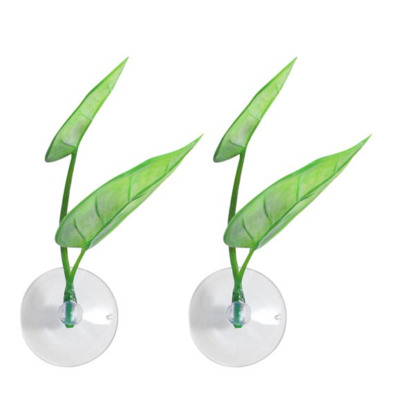 PBPBOX Betta Fish Hideout Light Green 2Pcs 2.4x1.8x0.8In