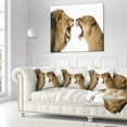 thumbnail image 2 of Designart Lion and Lioness Roaring - Abstract Throw Pillow - 18x18, 2 of 4