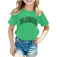 thumbnail image 1 of Birdeem Chemises pour Filles Chemises pour Enfants T-Shirt Graphique à Manches Courtes Col Rond Crop Top pour Filles et Garçons de 3 à 14 Ans T-Shirt Tee, 1 of 9