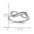 thumbnail image 4 of Sterling Silver Rhodium-plated Overlap Infinity Ring, 4 of 6