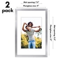 thumbnail image 5 of Americanflat 2 Pack of 11x17 Frames with 8x12 Mat - Plexiglass Cover - Silver, 5 of 7