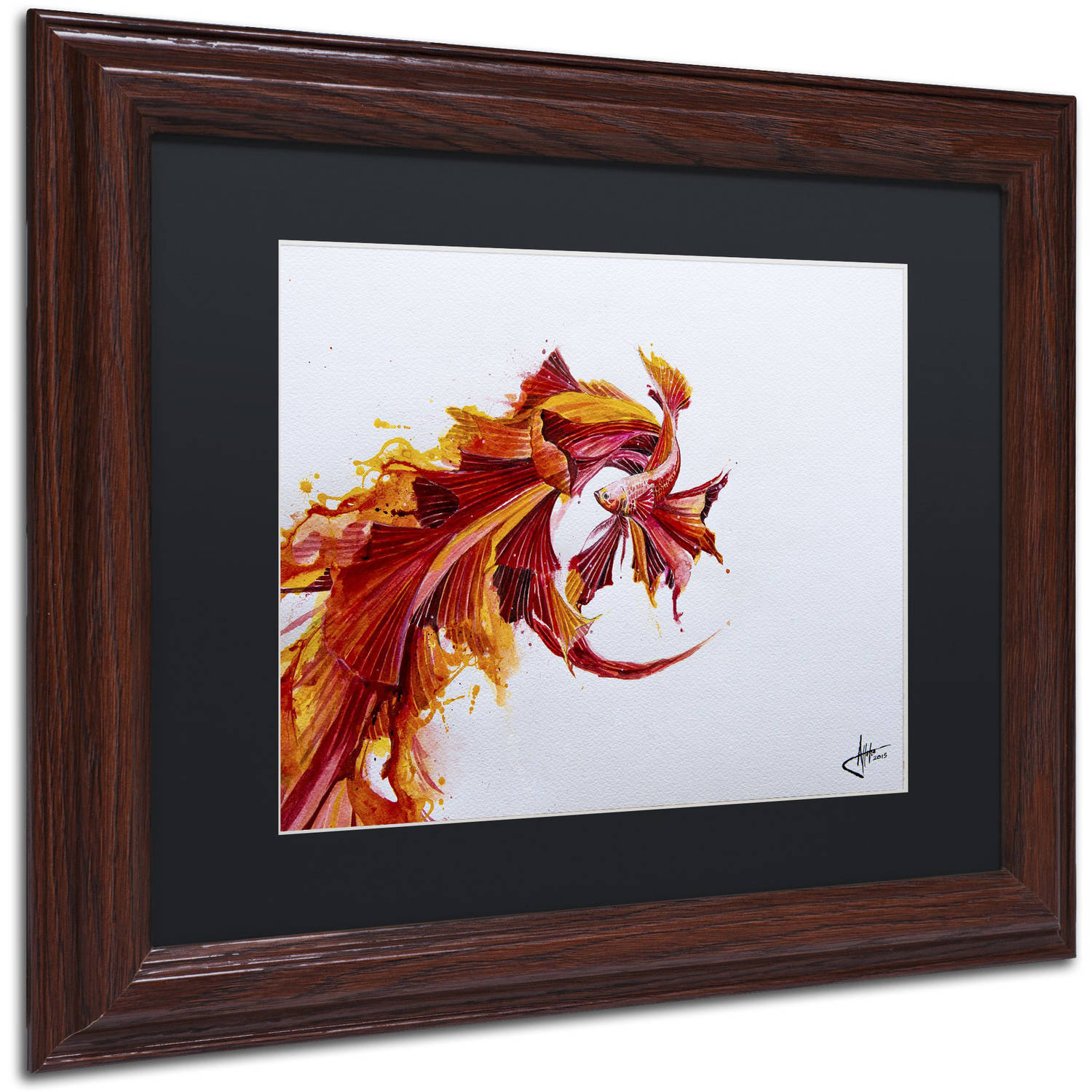 Trademark Fine Art 'Ignite' Canvas Art by Marc Allante, Black Matte, Wood Frame