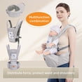 thumbnail image 4 of Lvelia Baby Carrier,6-in-1 Baby Carrier Newborn to Toddler, Adjustable Detachable Infant Baby Hip Seat Carrier for 7-44lbs, All Seasons, Perfect for Shopping Travelling, 4 of 12
