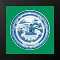 thumbnail image 2 of Vision Studio 20x20 Black Modern Framed Museum Art Print Titled - Blue Pagoda on Green III, 2 of 5