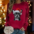 thumbnail image 2 of Fiaer Crew Neck Women Christmas Sweatshirts Long Sleeve Fog Printed Tops Plus Size Casual Fashion Fall Cozy Pullover XXL, 2 of 5