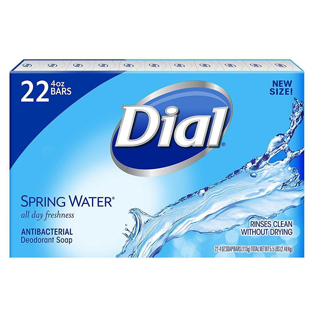 dial deodorant soap, spring water (4.0 oz., 22 ct.) - Walmart.com