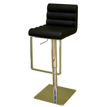 UPC 878445007713 product image for Channel Stitched Barstool in Black with Adjustable Height | upcitemdb.com