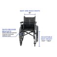 thumbnail image 3 of Invacare - Silla de ruedas Tracer EX2 TREX26RFP / T93HAP, con brazos completos y reposapiés Hemi T93HAP con presillas para el talón, asiento de 40,6 cm de ancho, 3 of 5