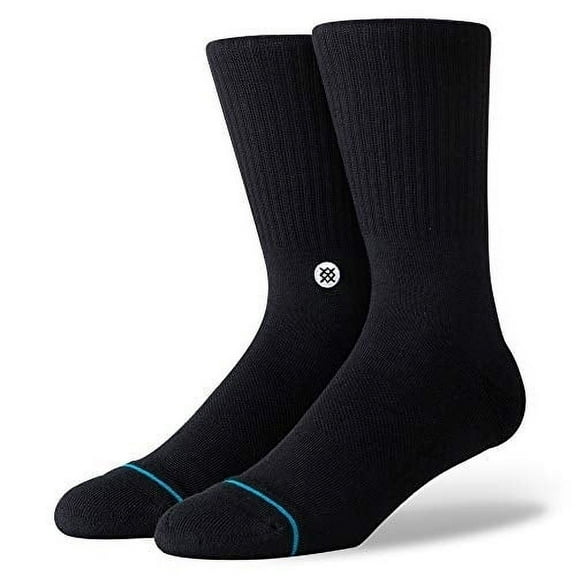 Stance Mens Icon Classic Crew Sock Black White Size Fit No 556 Cotton Blend